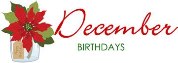 December Birthdays – AfterMath Enterprises