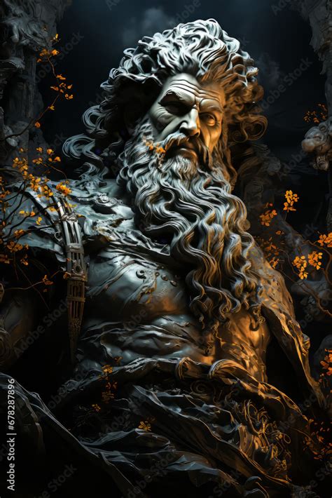 Hades God of the Underworld. Generated Image. A digital rendering of a ...