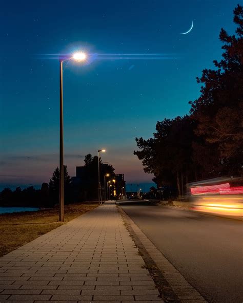 HD wallpaper: night, road, star, sky, auto, traffic, long exposure ...