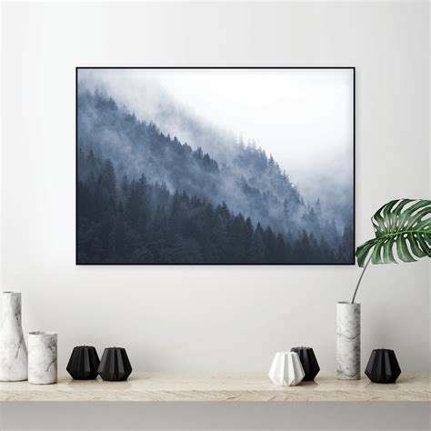 Downloadable Misty Forest Photography Print Printable Scandi Mountain ...