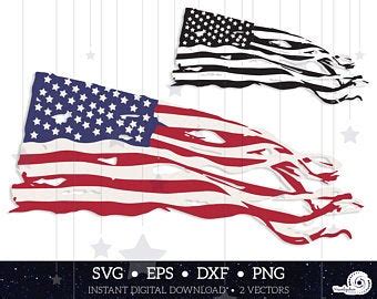 Tattered American Flag Vector at Vectorified.com | Collection of ...