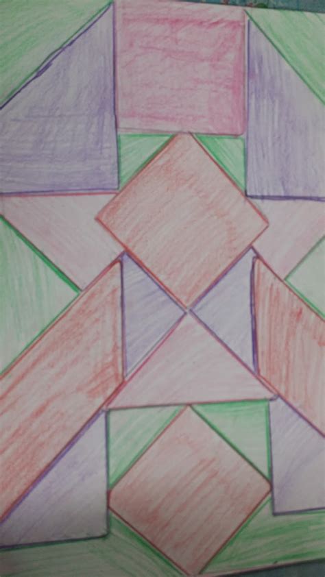 Gambar Warna Kehidupan Kita Contoh Lukisan Murid Gambar Corak Geometri ...