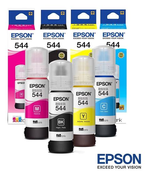 Tinta Original Epson L3250 L3210 T544 L3150 - Kit 04 Cores | TEC PRINT