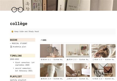 My cute aesthetic minimalist notion template | Notions, Aesthetic ...