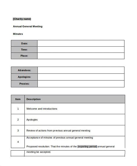 Best Meeting Minutes Template - 27+ Word, PDF Documents Download | Free ...