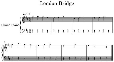 London Bridge - Sheet music for Piano