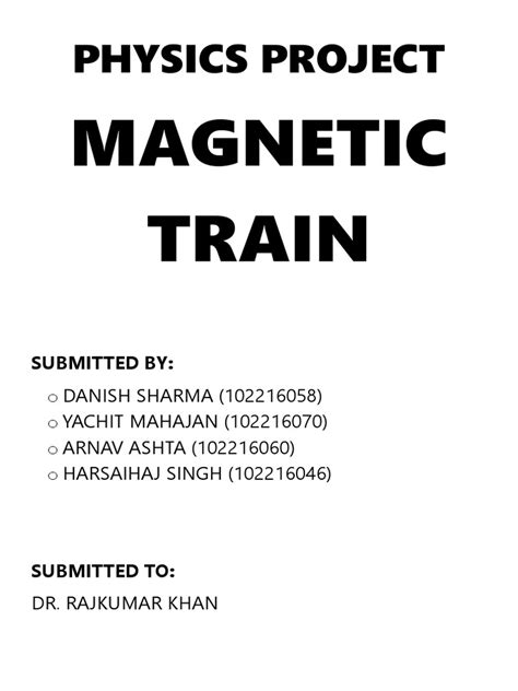 Physics Project | PDF | Magnetic Field | Magnet