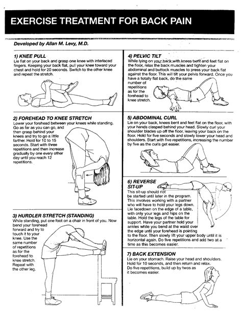 Printable Exercises For Sciatica Pain Relief