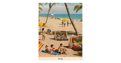 Vintage Retro Florida Beach Travel Postcard | Zazzle.com