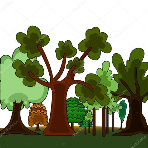 Cartoon style forest — Stock Vector © Rocket400 #9075231