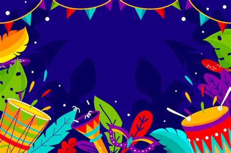 Premium Vector | Flat brazilian carnival celebration background