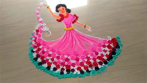 Rangoli Design Barbie Baby Doll Rangoli