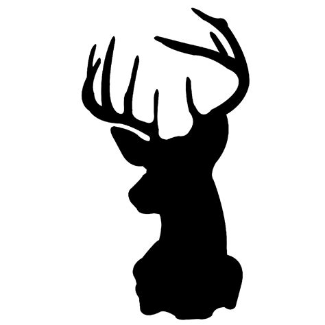 Add a Touch of Elegance to Your Designs with Deer Head Silhouette Cliparts