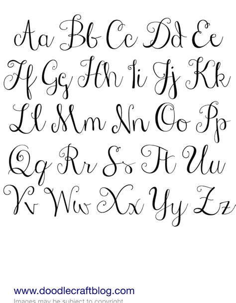 printable alphabet | Lettering alphabet, Tattoo fonts cursive ...