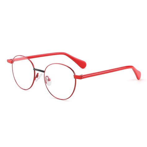 Milton Round Red Glasses - Aoolia.com