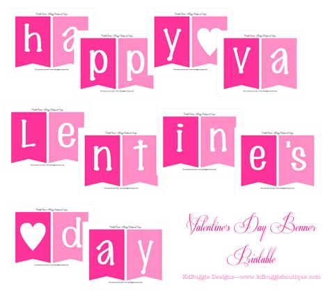 Valentines Banner Printable - Printable Word Searches