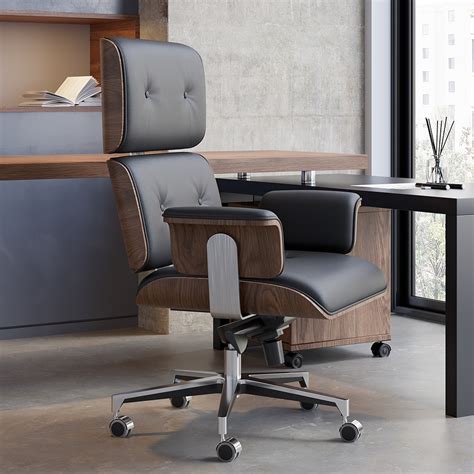 Modern Black Home Office Chair Upholstered Swivel Task Office Chair ...