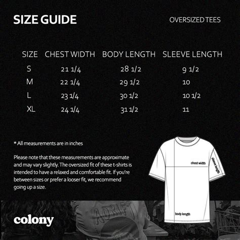 Oversized TShirt Size Guide - Find the Perfect Fit