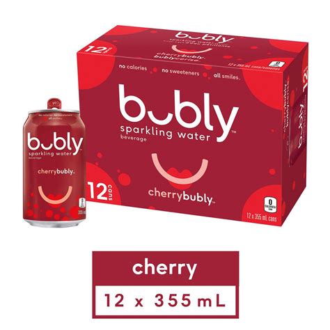 bubly cherry Sparkling Water Beverage, 355mL Cans, 12 Pack | Walmart Canada