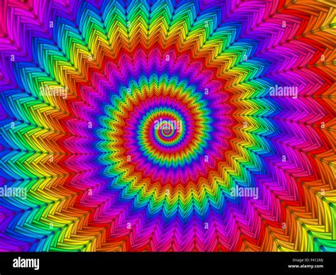 Beautiful rainbow Psychedelic Spiral Fractal Background Stock Photo - Alamy