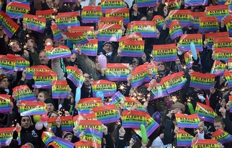 St. Pauli fans choreograph demonstration against homophobia during ...