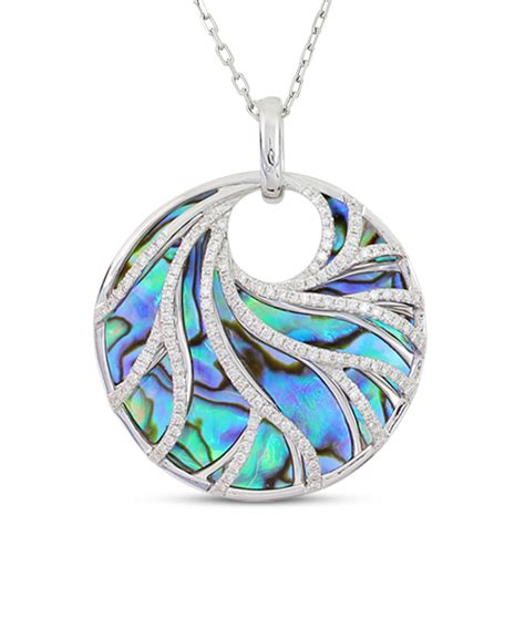 14kt Diamond & Abalone Necklace | Jupiter Jewelry Inc