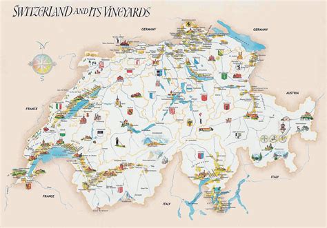 Switzerland tourist map - Tourist attractions in switzerland map ...