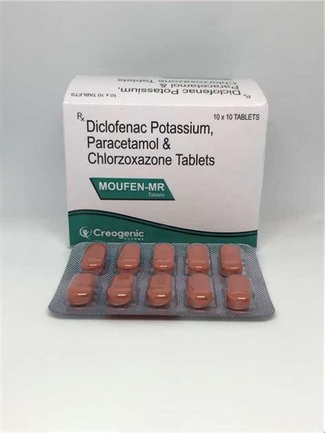 Diclofenac Potassium Paracetamol and Chlorzoxazone Tablets