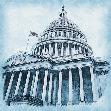 United States Capitol - 08 Painting by AM FineArtPrints - Fine Art America