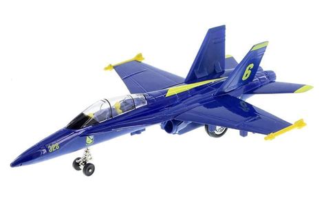 9" Diecast F-18 BLUE ANGEL Model Navy Fighter Jet Toy Plane Collectible ...