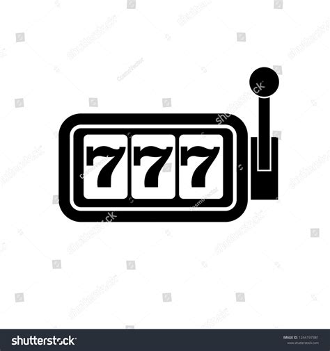 Slot Machine Icon Logo On White Stock Vector (Royalty Free) 1244197381 ...