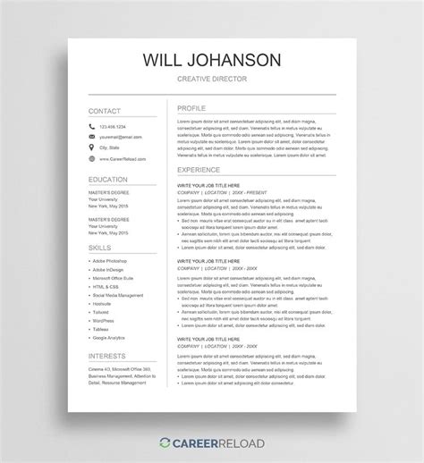 Free Google Docs Resume Templates for 2024 - Instant Access