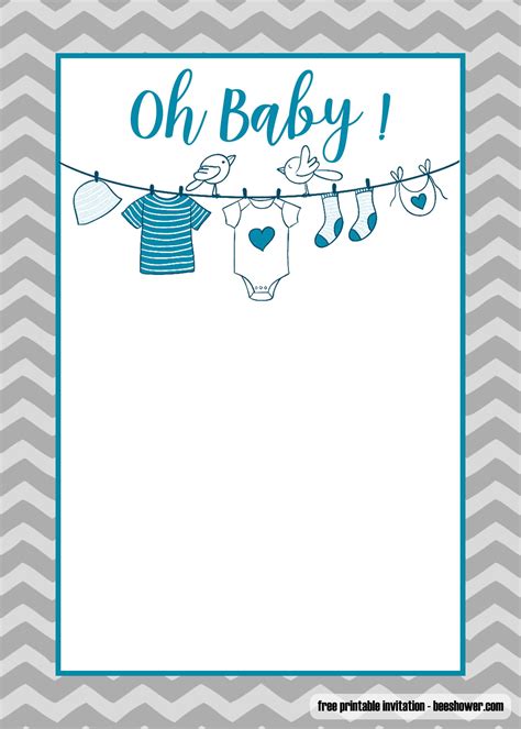 FREE Printable Onesie Baby Shower Invitations Templates | DREVIO