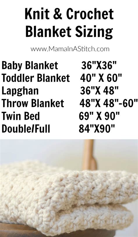 Knit & Crochet Blanket Sizing Guide – Mama In A Stitch