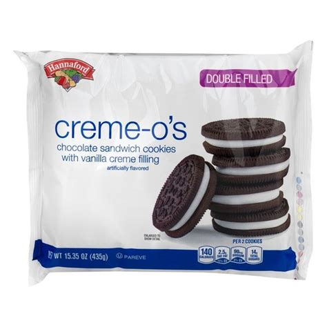 Hannaford Creme-O's Double Creme Cookies (15.35 oz) - Instacart