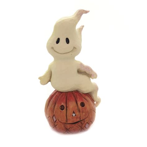 Jim Shore MINI GHOST AND PUMPKIN Polyresin Halloween 6004329 - Walmart ...