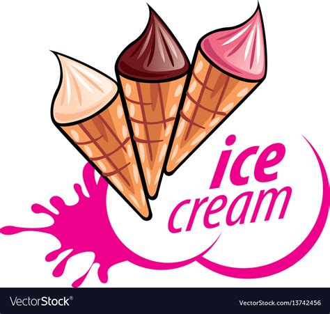 Logo ice cream Royalty Free Vector Image - VectorStock