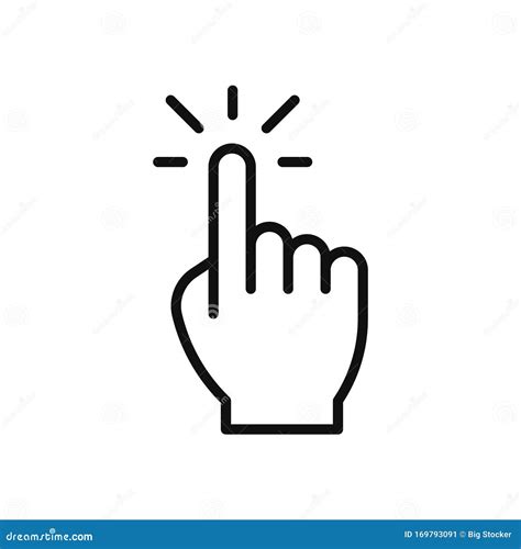 Hand Click Icon Vector. Simple Hand Click Sign in Modern Design Style ...