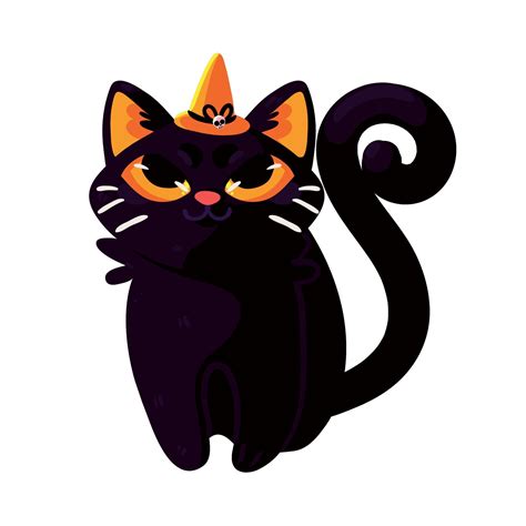 halloween black cat 11144031 Vector Art at Vecteezy