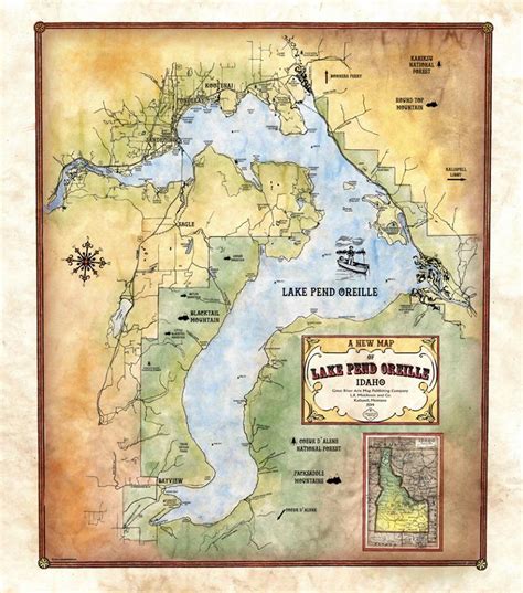 Travel Map Feature: Lake Pend Oreille, Idaho | Great River Arts