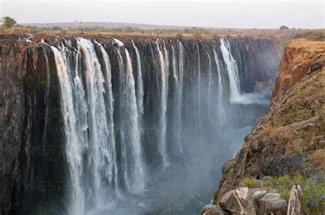 Scenic view of Victoria Falls, Zambezi River, Zimbabwe - ISF23777 ...