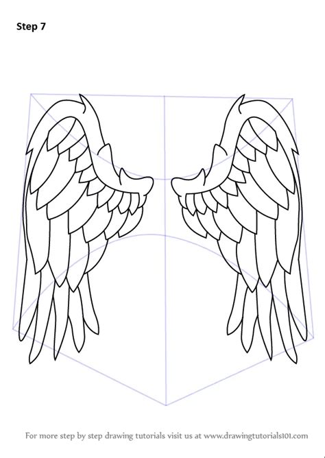 How to Draw Angel Wings (Angels) Step by Step | DrawingTutorials101.com