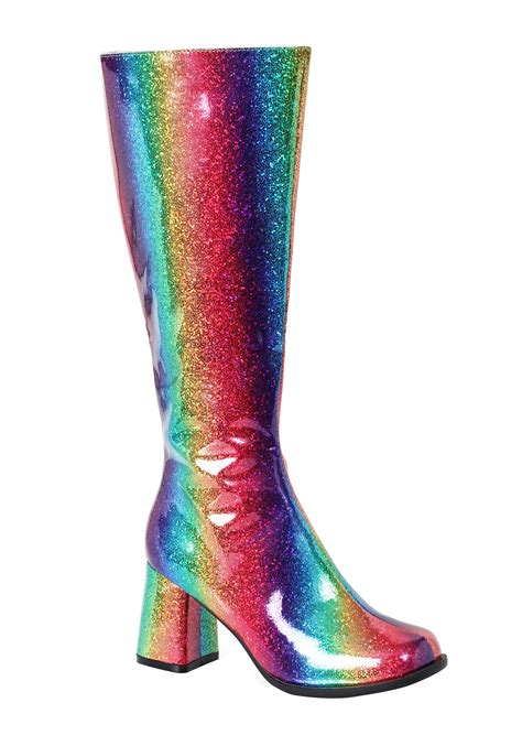 Women's Rainbow Gogo Boots | Costume Boots - 67% off!