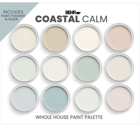 Behr coastal paint colors this color palette includes behr swiss coffee ...