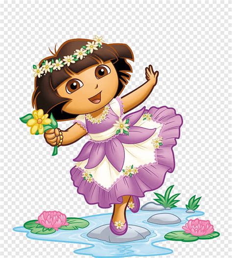 Dora the Explorer illustration, Cartoon YouTube Birthday, dora, flower ...