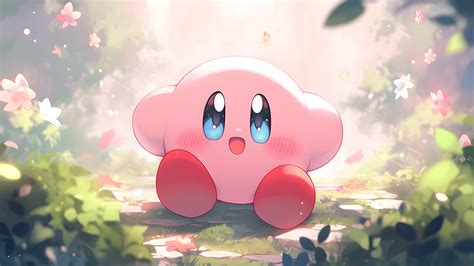 Cute Kirby Flowers Desktop Wallpaper - Cool Kirby Wallpapers 4K