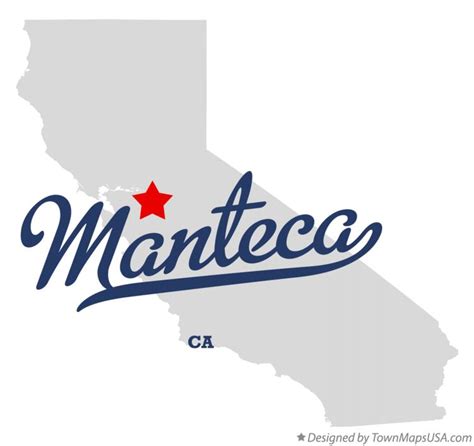 Map of Manteca, CA, California