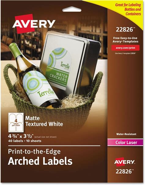 Amazon.com : Avery Arched Wine Labels with Sure Feed for Laser Printers ...