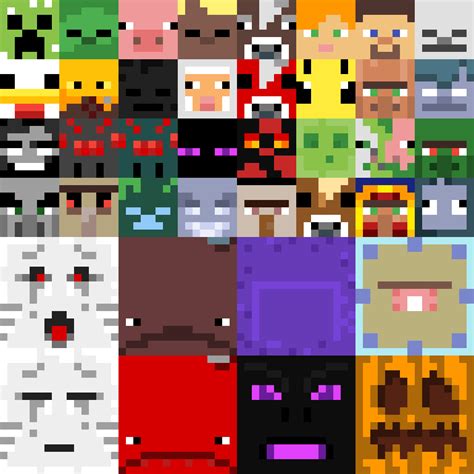 Pixilart - Minecraft Mob heads by TrustyTurtle