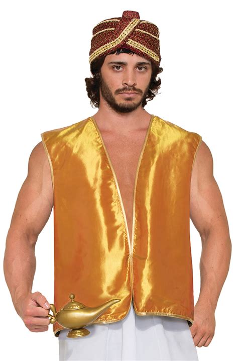 Sultan Vest Adult Costume (Gold) - PureCostumes.com